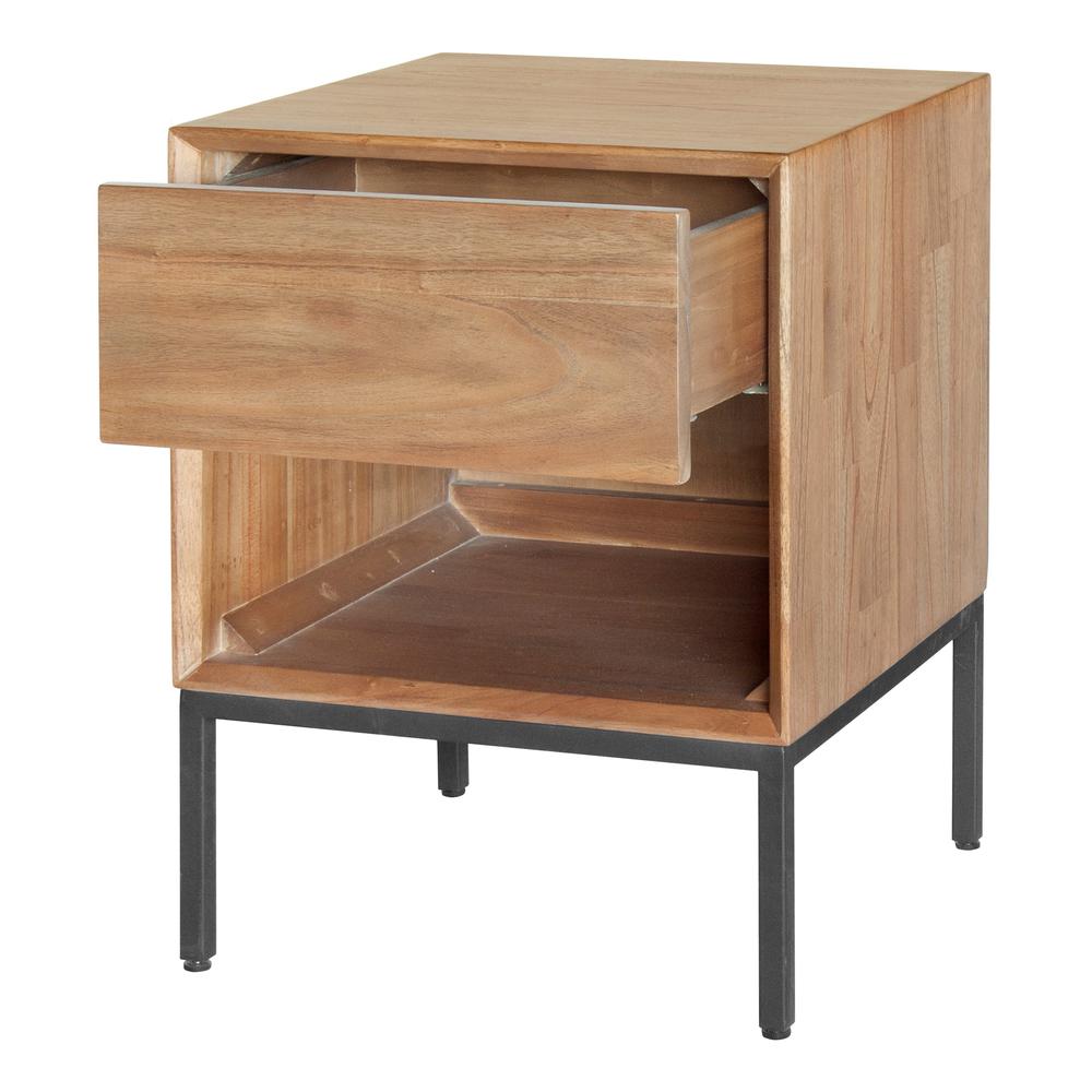 1-Drawer Night Stand, Newton Brown. Picture 4