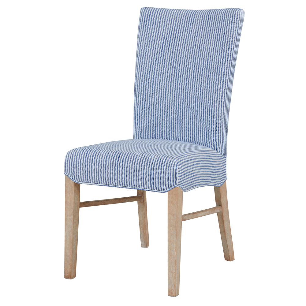 Fabric Chair,Set of 2, Blue Stripes. Picture 1