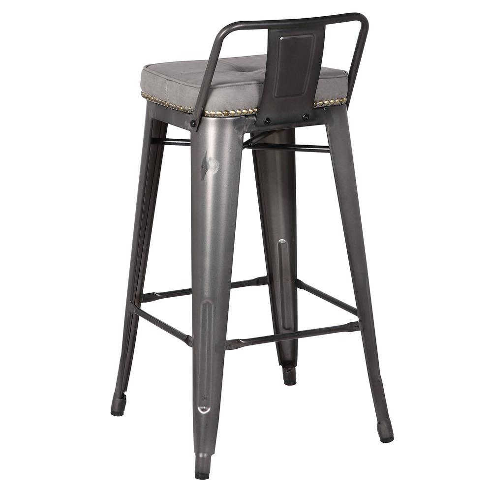 Metropolis PU Leather Low Back Counter Stool, (Set of 4). Picture 3