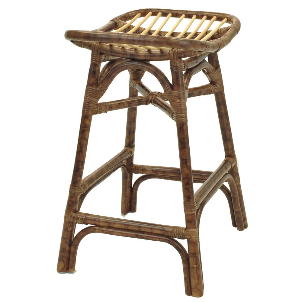 Backless Saddle Counter Stool, Marble Brown. Picture 5