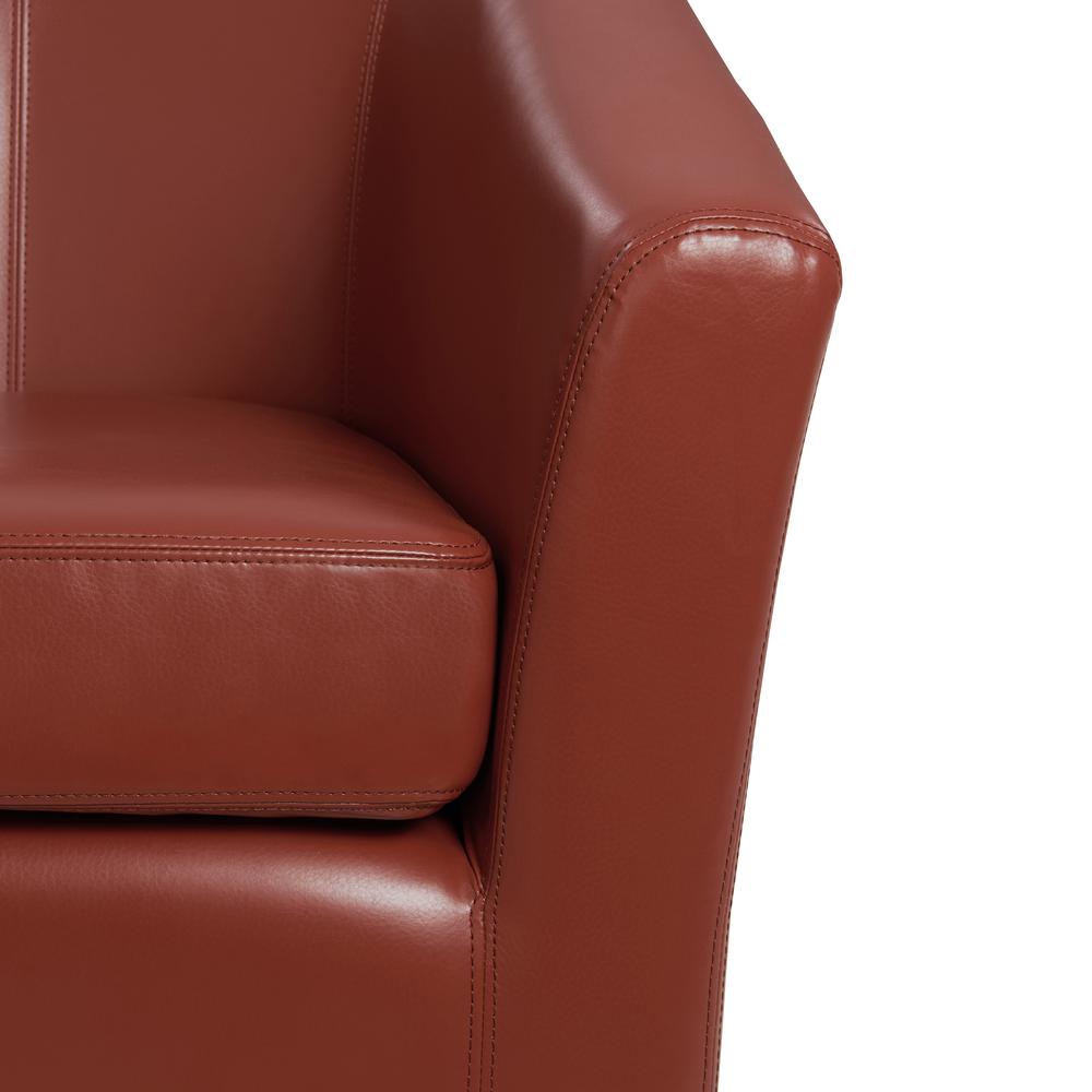 Swivel Bonded Leather Chair, Pumpkin. Picture 4