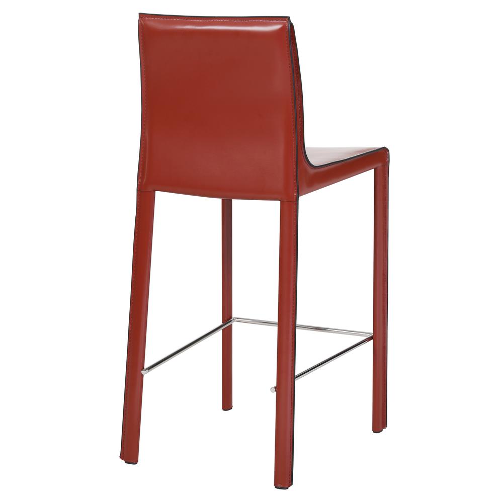Gervin Recycled Leather Counter Stool, (Set of 2), Cordovan. Picture 6