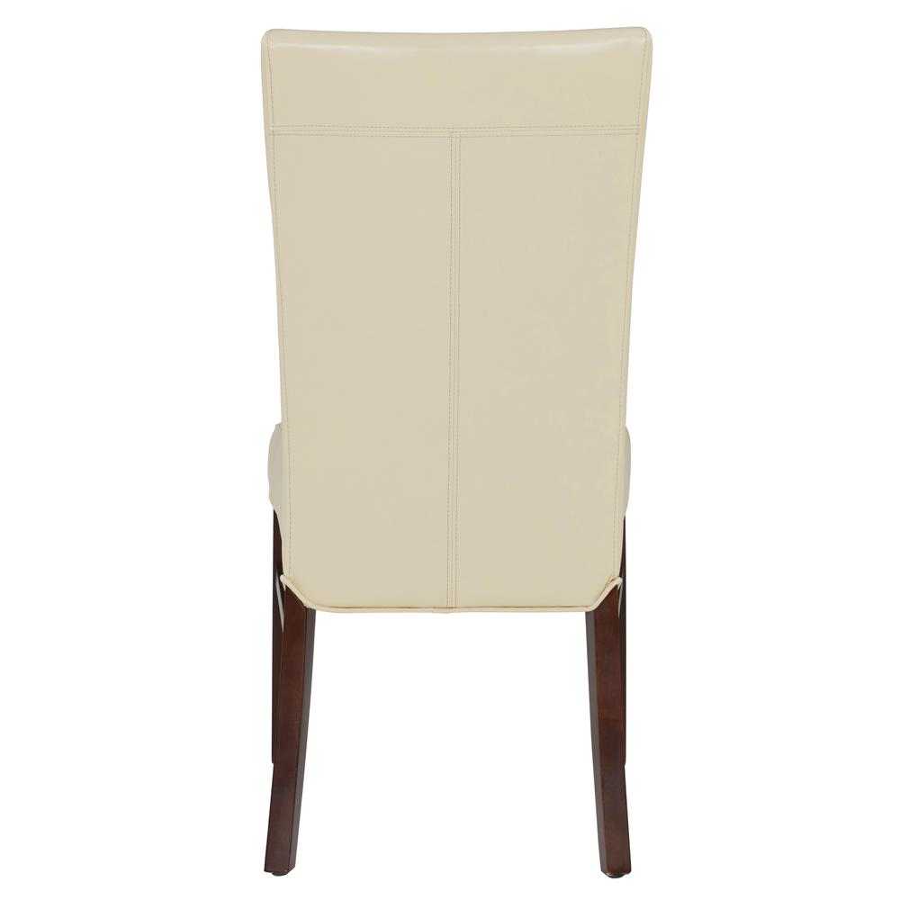 Bonded Leather Dining Chair,Set of 2, Cream. Picture 4