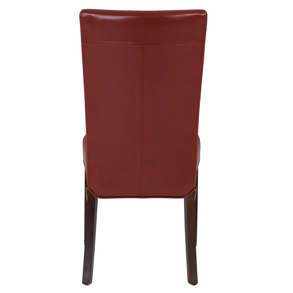Bonded Leather Dining Chair,Set of 2, Pomegranate. Picture 4