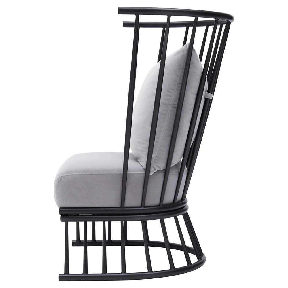 Jupiter Velvet Metal Accent Chair. Picture 3