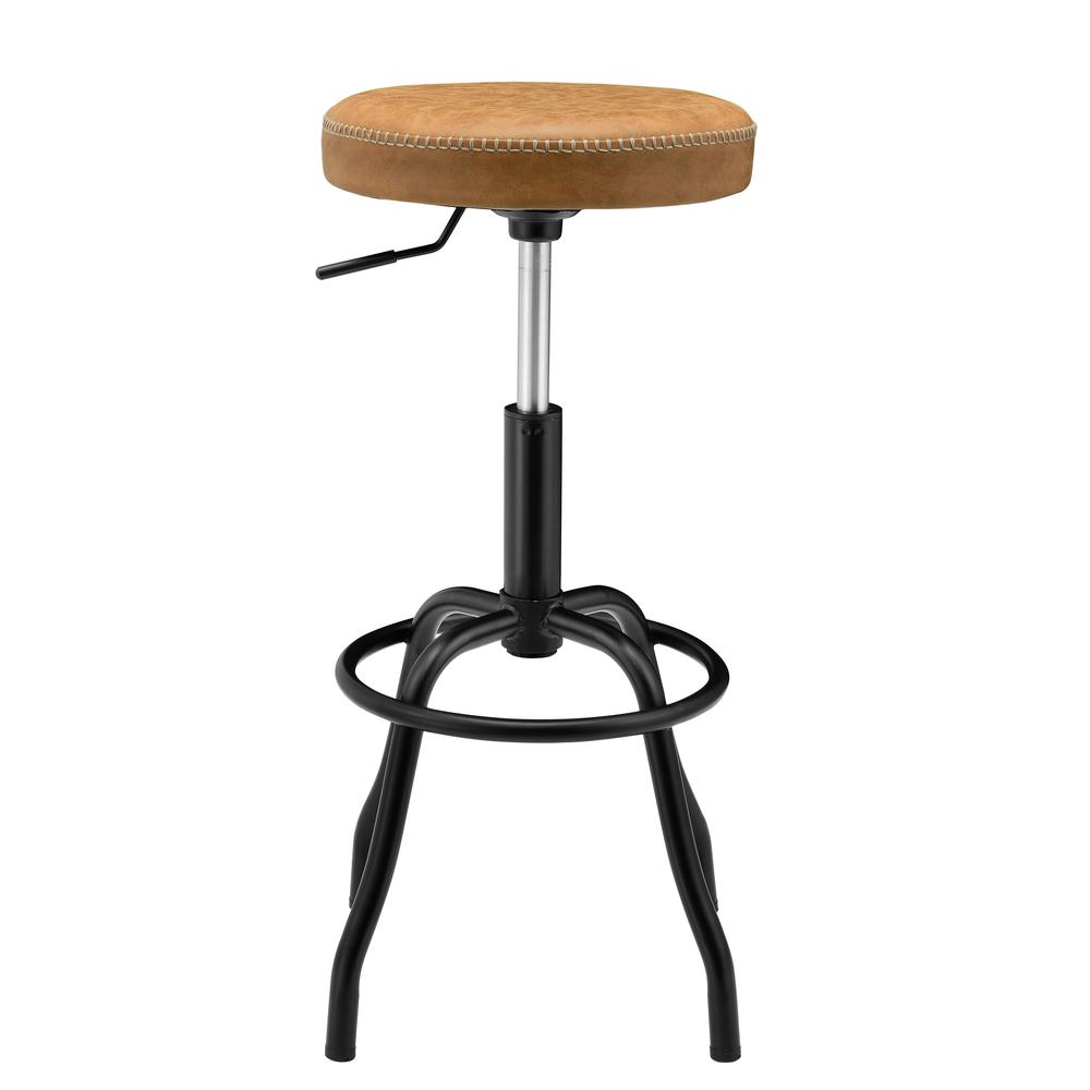 Eaton PU Leatgher Gaslift Backless Swivel Bar Stool. Picture 2