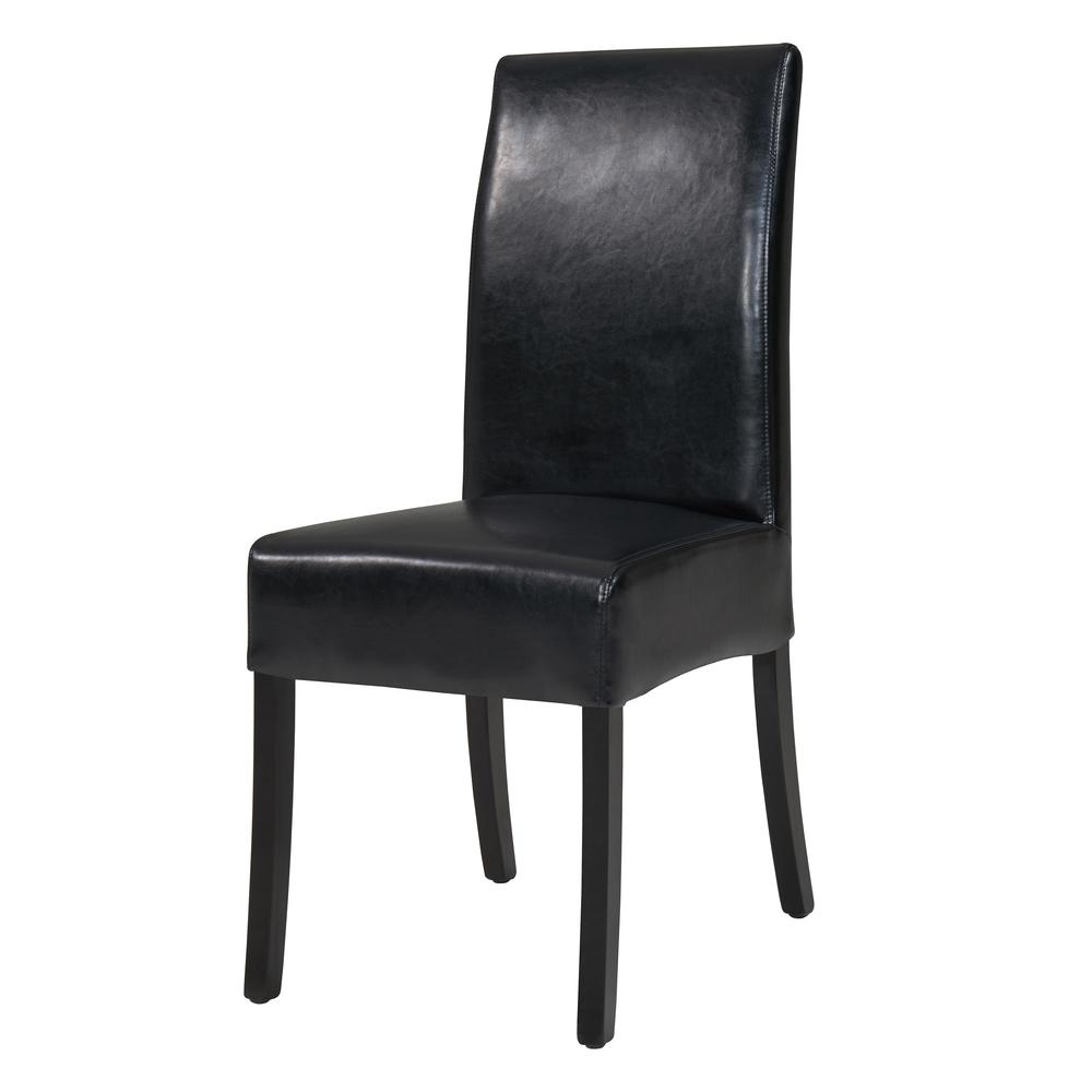 Leather Chair,Set of 2, Black. Picture 7