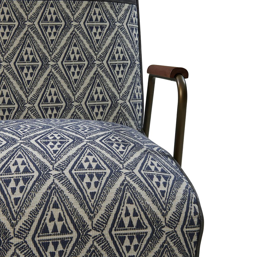 Kahlo Fabric Accent Chair, Azure Diamond/Vintage Midnight. Picture 6