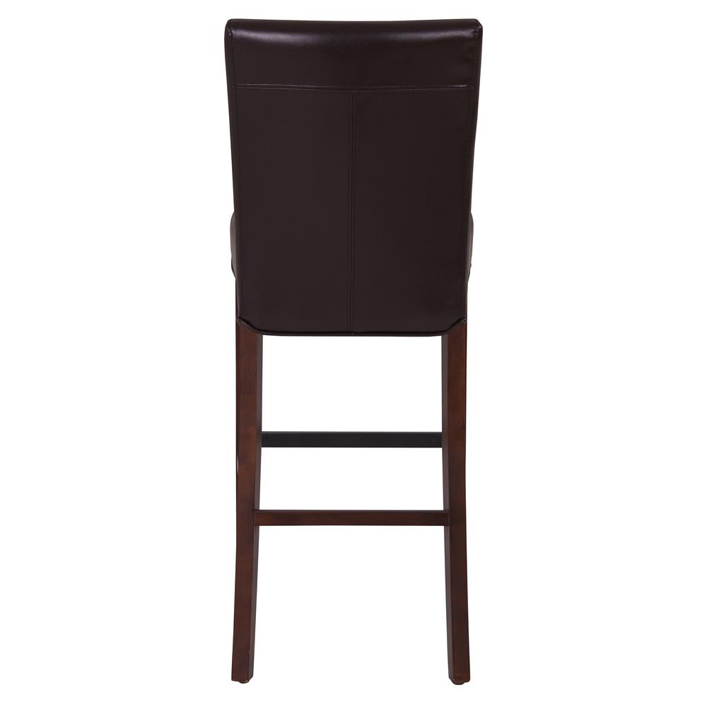 Bonded Leather Bar Stool, Coffee Bean. Picture 4