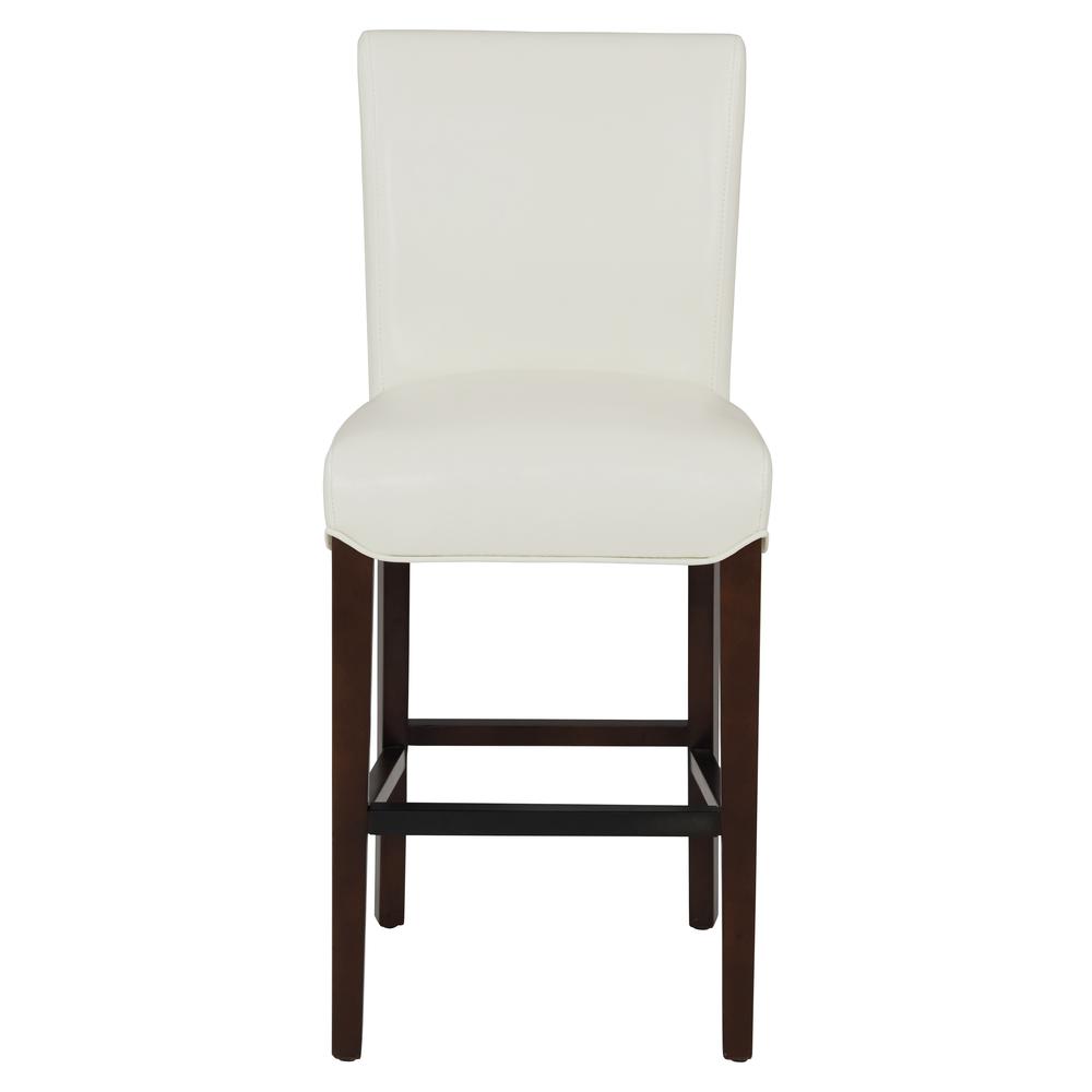 Bonded Leather Counter Stool, White. Picture 2