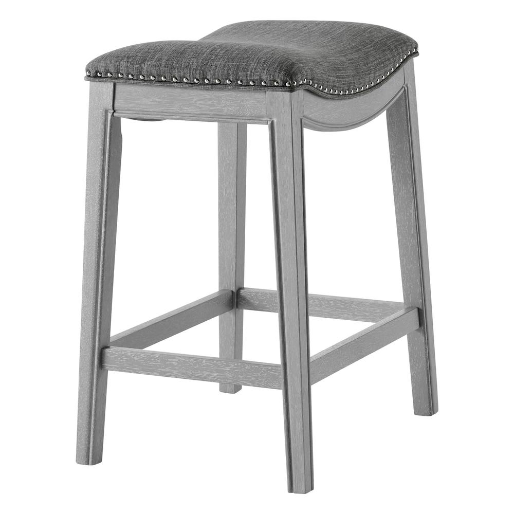 Grover Fabric Counter Stool, Lyon Dark Gray. Picture 4