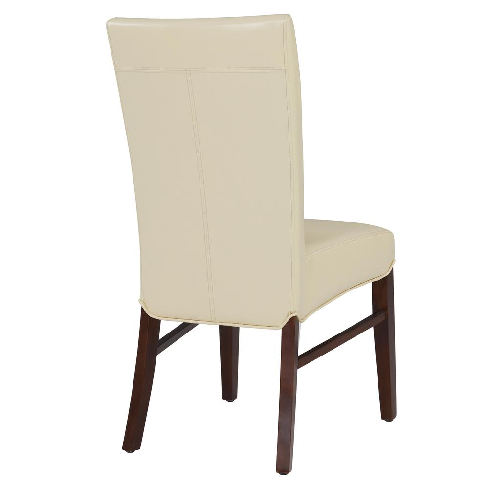 Bonded Leather Dining Chair,Set of 2, Cream. Picture 5