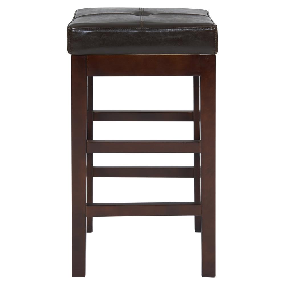 Leather Counter Stool, Brown. Picture 3