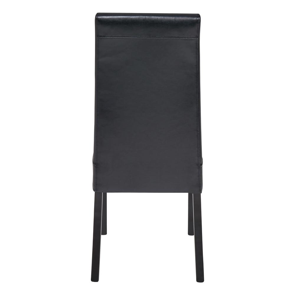 Leather Chair,Set of 2, Black. Picture 4
