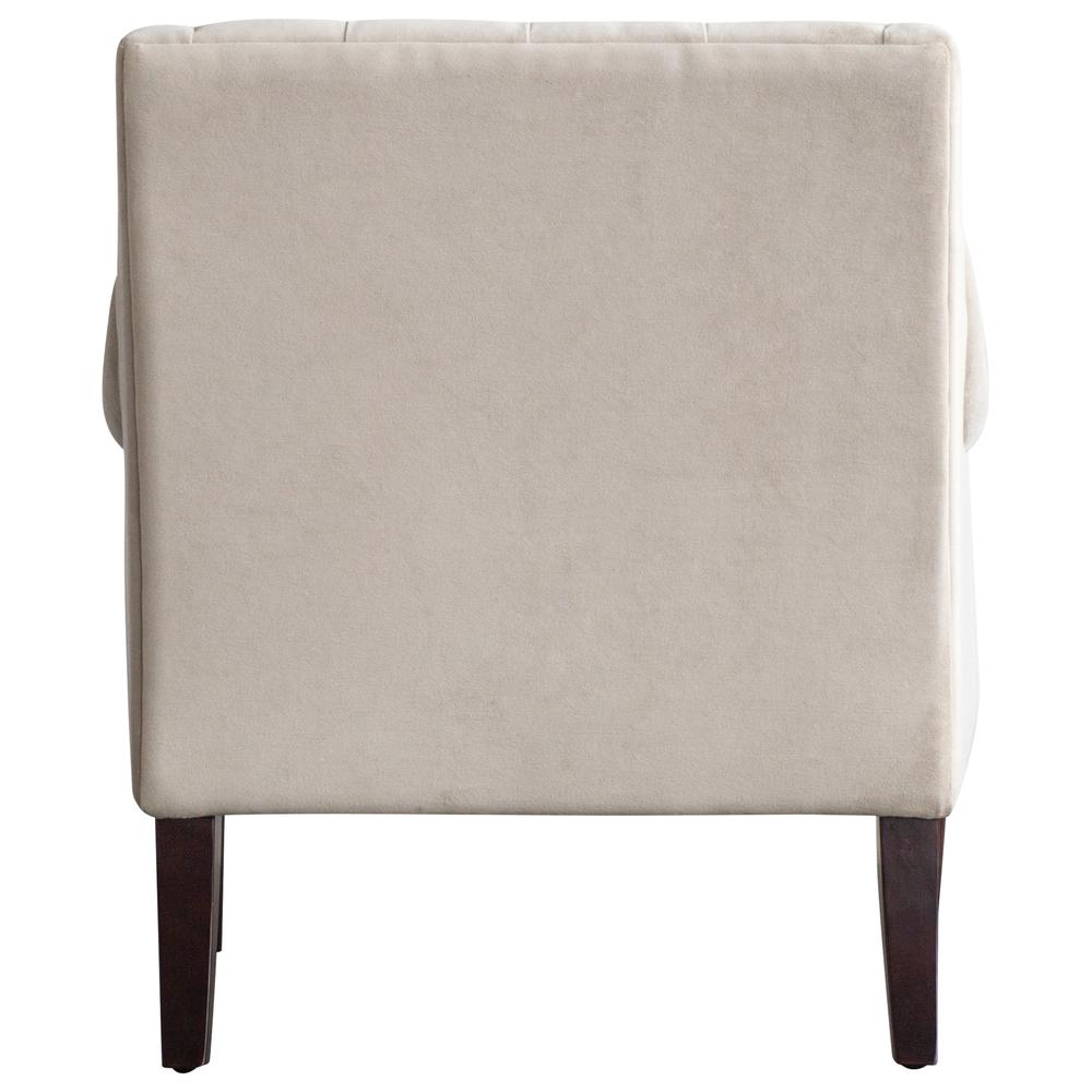 Fabric Tufted Accent Chair, Buckwheat Beige. Picture 4