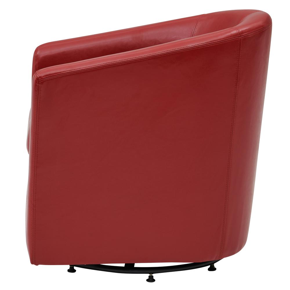 Swivel Bonded Leather Char, Red. Picture 3