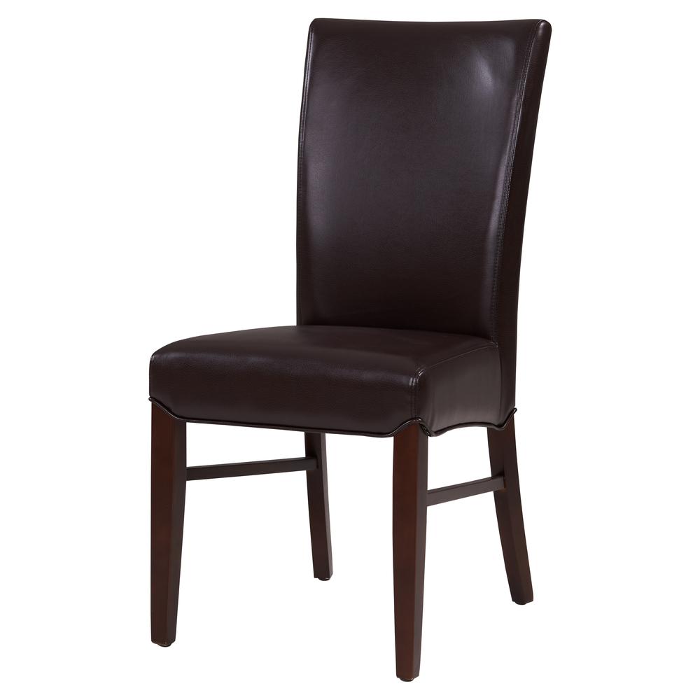 Bonded Leather Dining Chair,Set of 2, Coffeen Bean. Picture 1