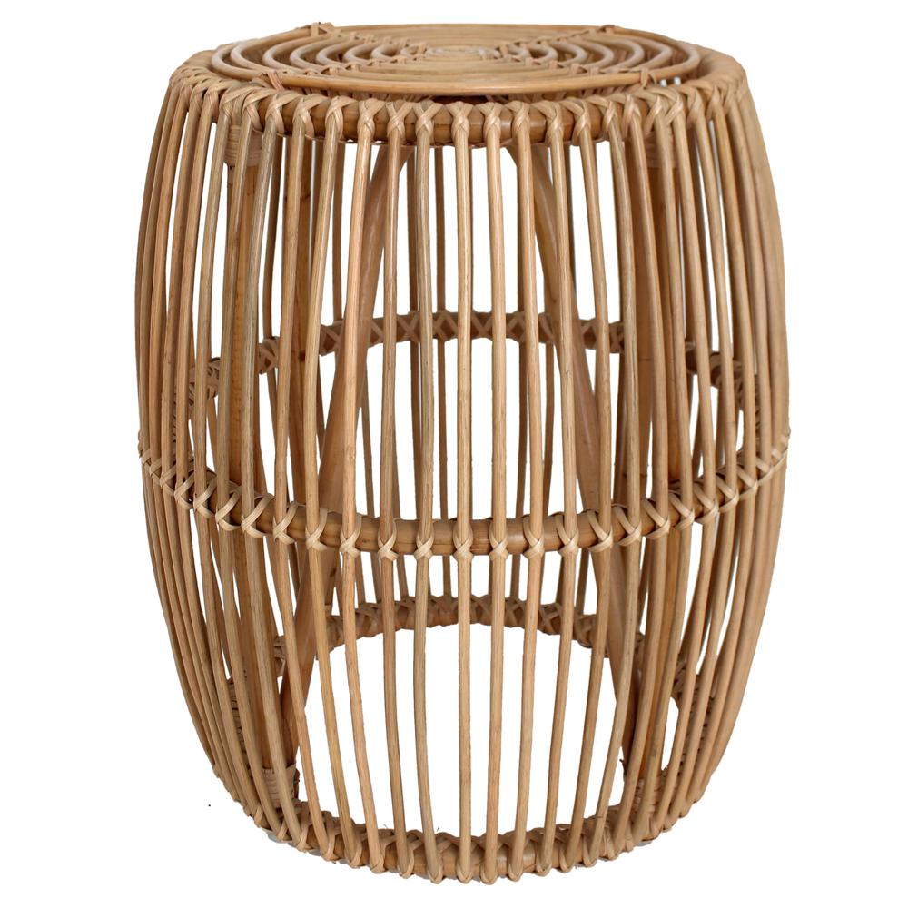 Keegan Round Rattan End Table. Picture 1