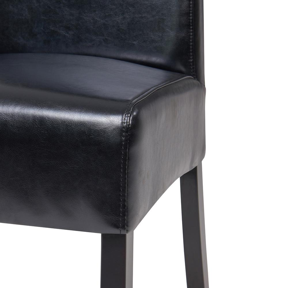 Leather Chair,Set of 2, Black. Picture 5