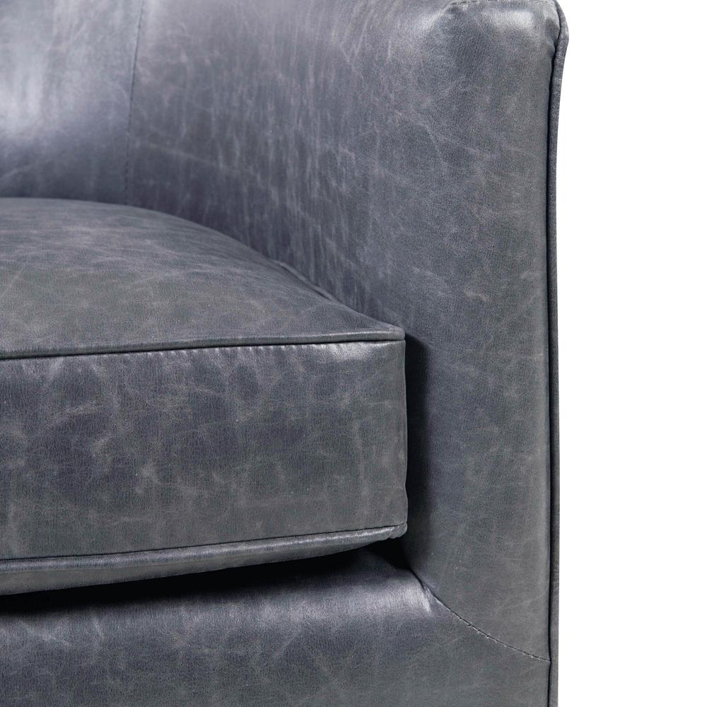 Harrod Bonded Leather Accent Chair, Vintage Midnight. Picture 6