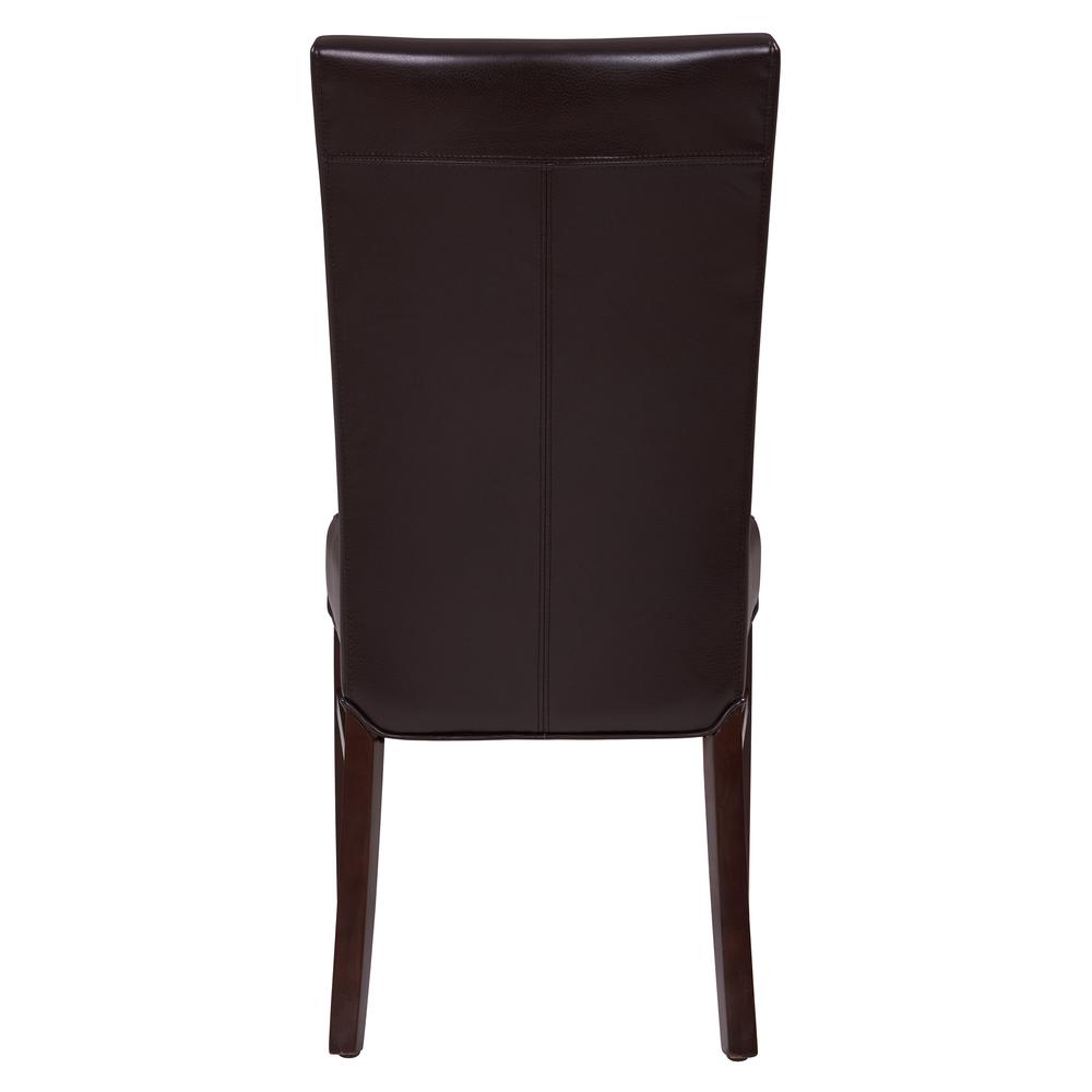 Bonded Leather Dining Chair,Set of 2, Coffeen Bean. Picture 4