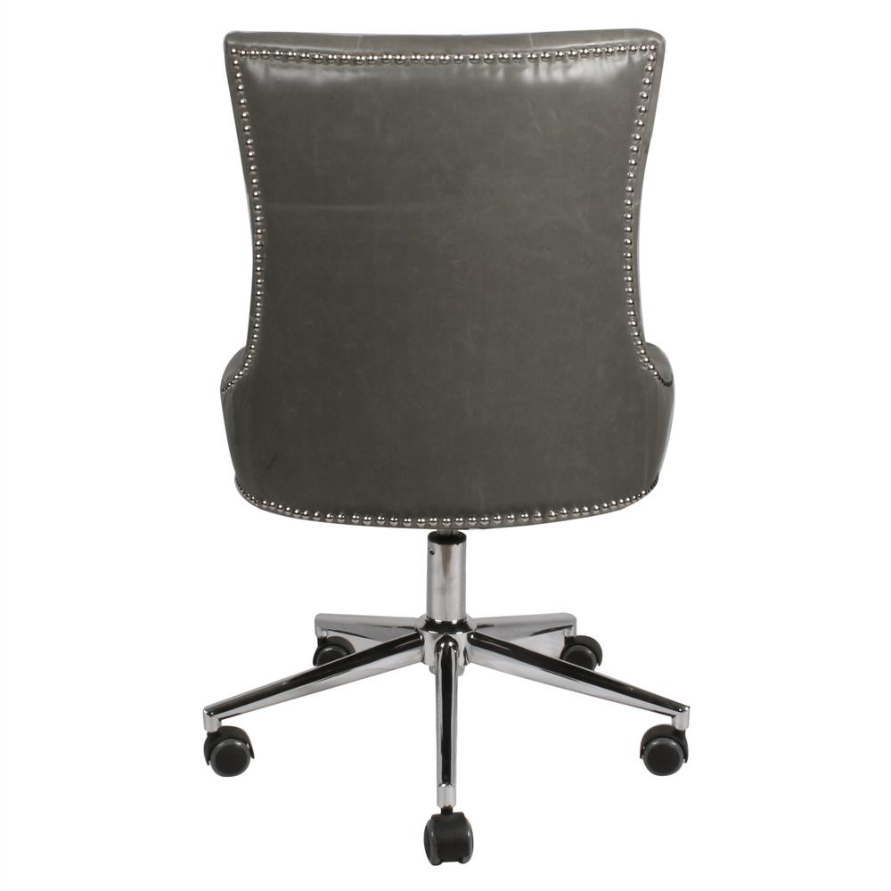 Cadence Bonded Leather Office Chair, Vintage Gray. Picture 4
