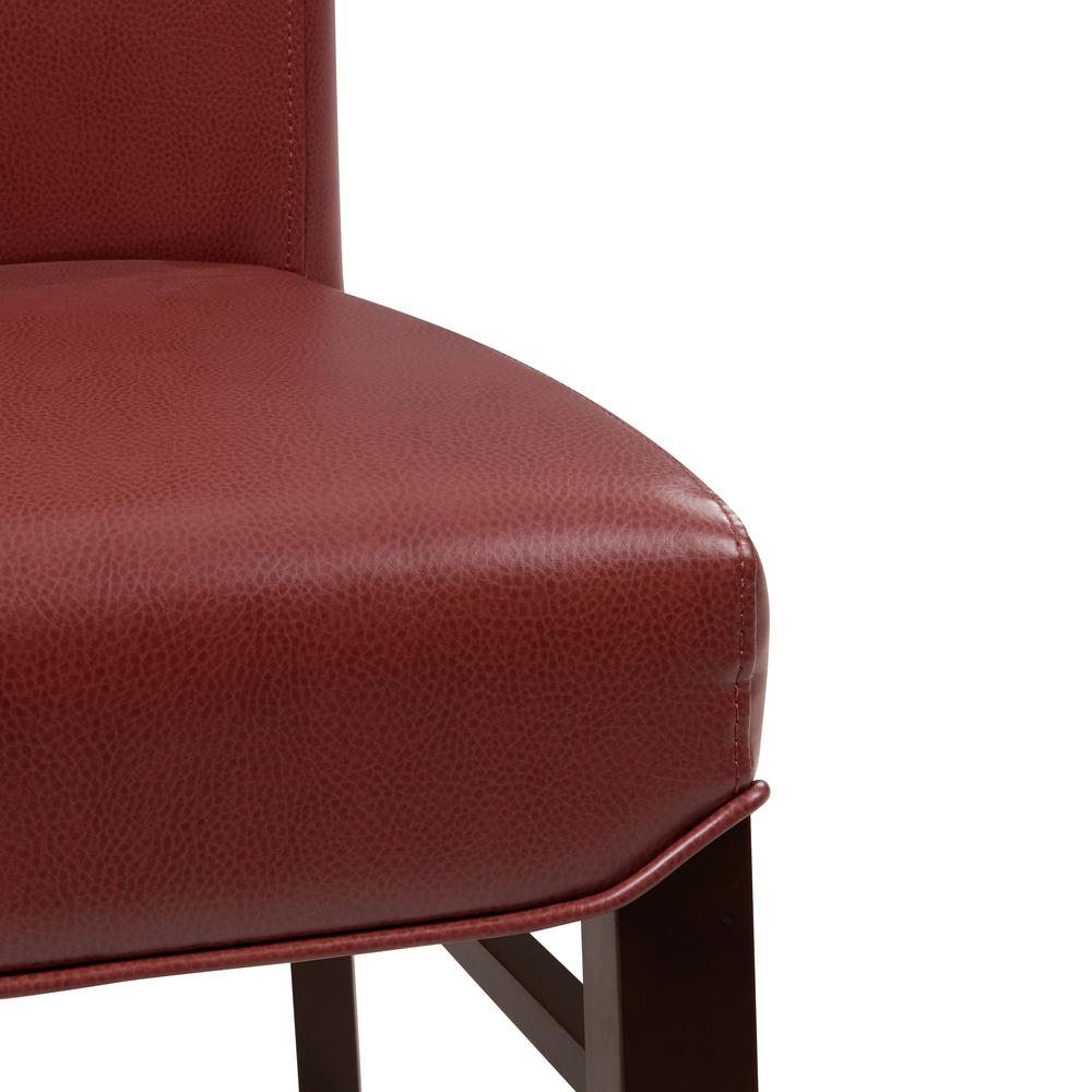 Bonded Leather Dining Chair,Set of 2, Pomegranate. Picture 6