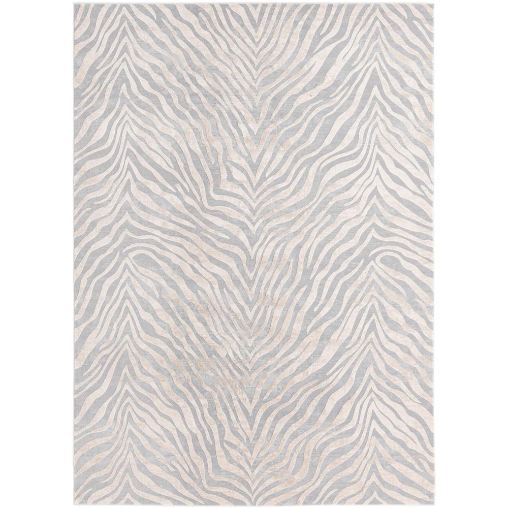 Finsbury Meghan Area Rug 7' 0" x 10' 0", Rectangular Gray and Ivory. Picture 1