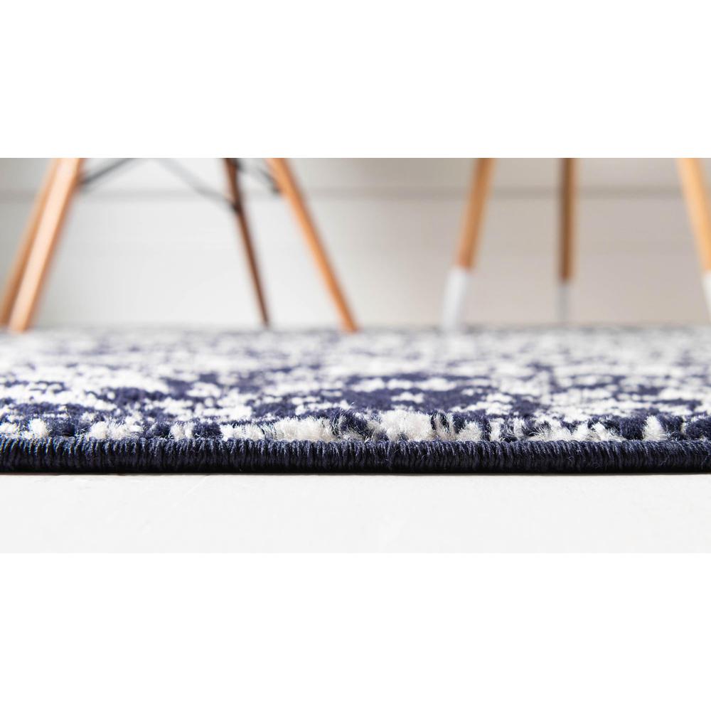 Unique Loom 3x5 Oval Rug in Navy Blue (3150338). Picture 5