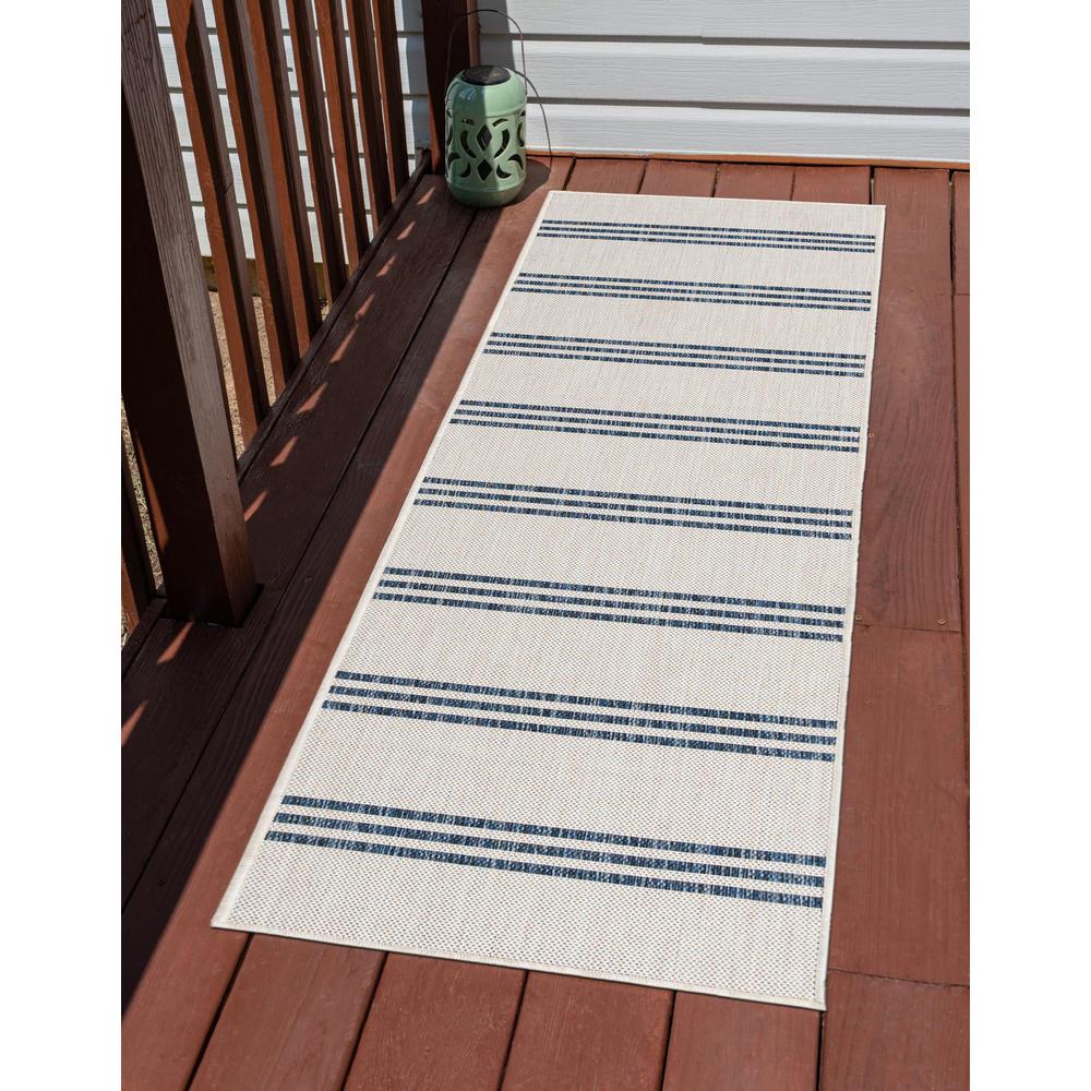 Jill Zarin Outdoor Anguilla Area Rug 2' 0" x 8' 0", Runner Ivory. Picture 2