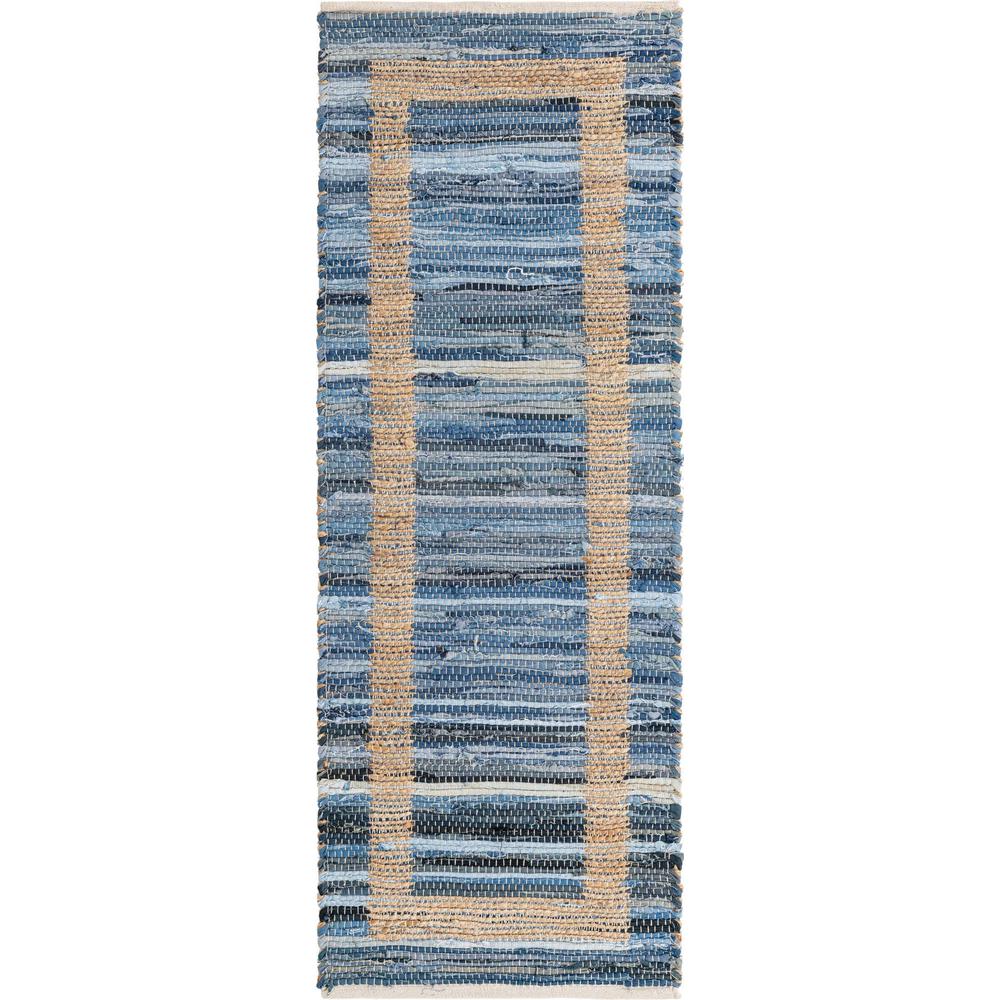 Unique Loom 6 Ft Runner in Navy Blue (3153247). Picture 1
