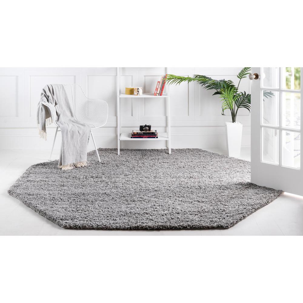 Unique Loom 4 Ft Octagon Rug in Cloud Gray (3151292). Picture 4