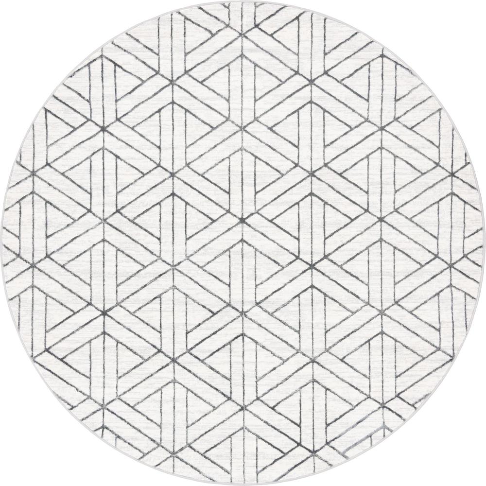 Unique Loom 8 Ft Round Rug in Ivory (3149029). Picture 1