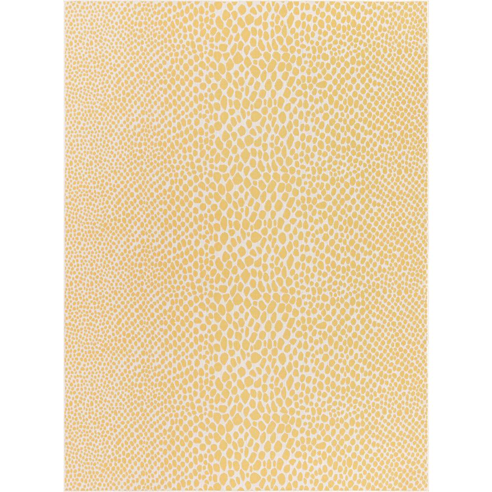 Jill Zarin Outdoor Cape Town Area Rug 9' 0" x 12' 0", Rectangular Yellow Ivory. Picture 1