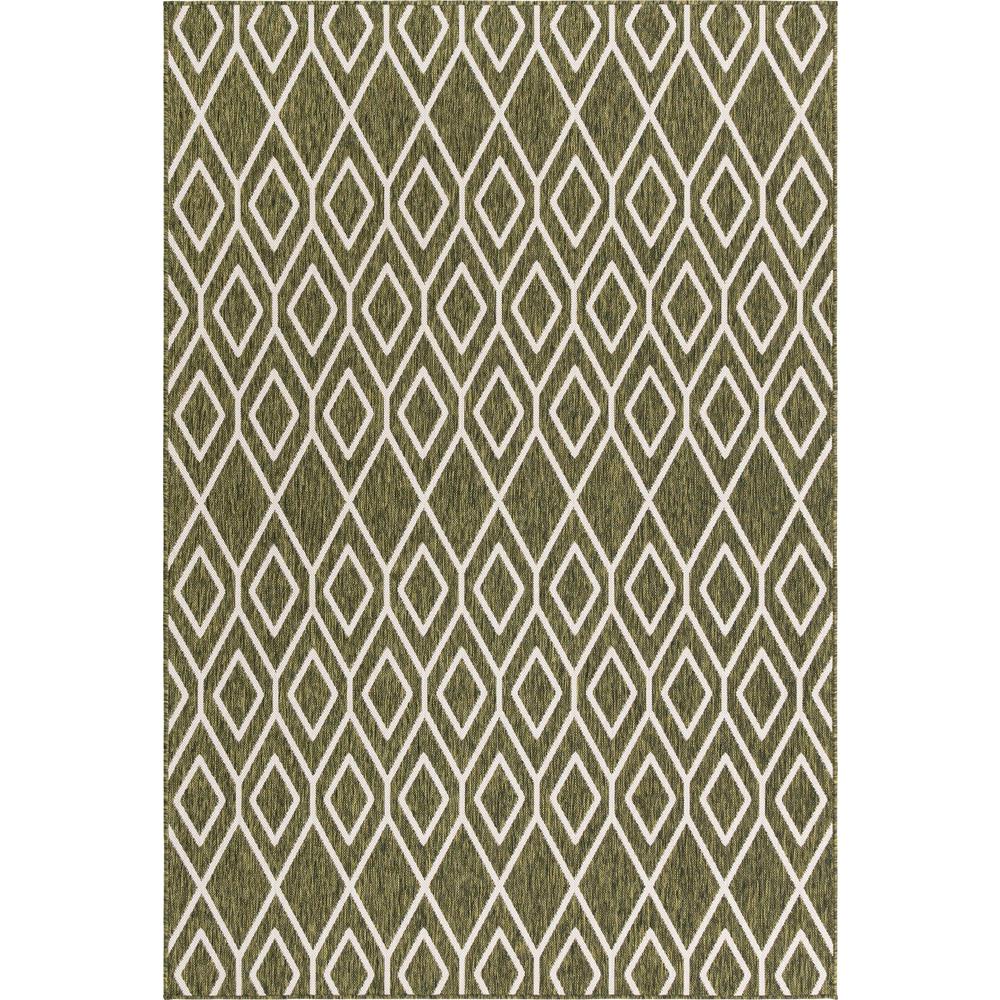 Jill Zarin Outdoor Turks and Caicos Area Rug 6' 0" x 9' 0", Rectangular Green. Picture 1