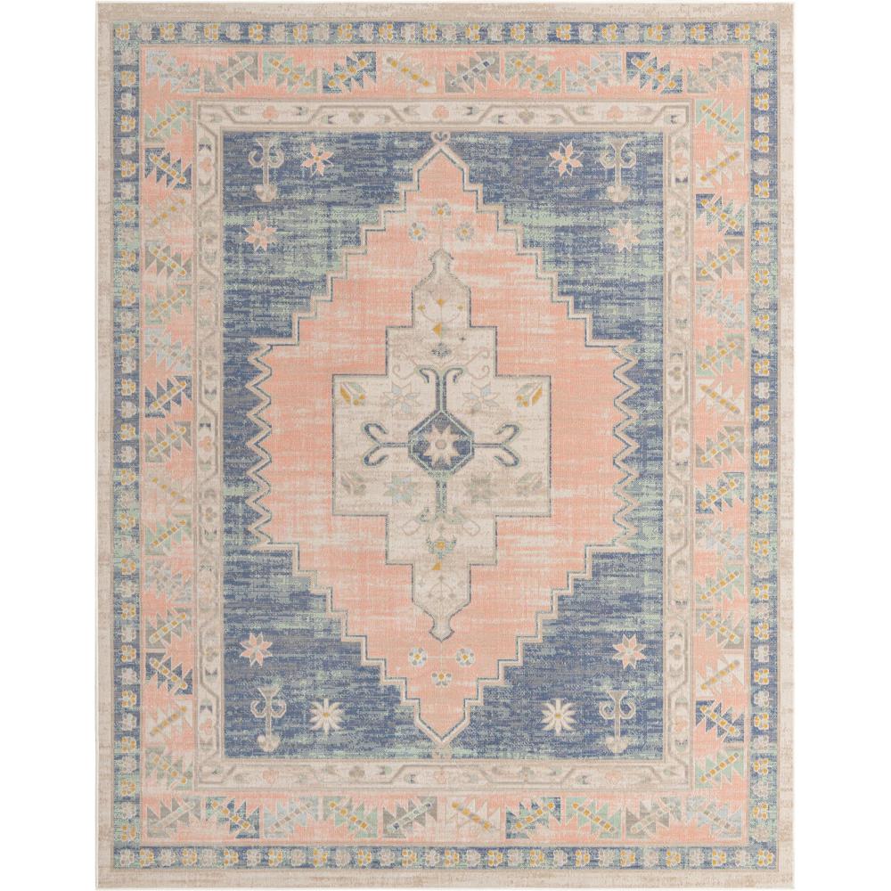 Unique Loom Rectangular 8x10 Rug in French Blue (3154919). Picture 1