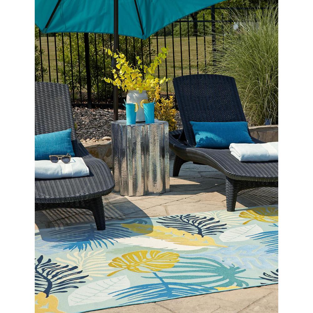 Outdoor Botanical Collection, Area Rug, Multi, 5' 3" x 8' 0", Rectangular. Picture 3