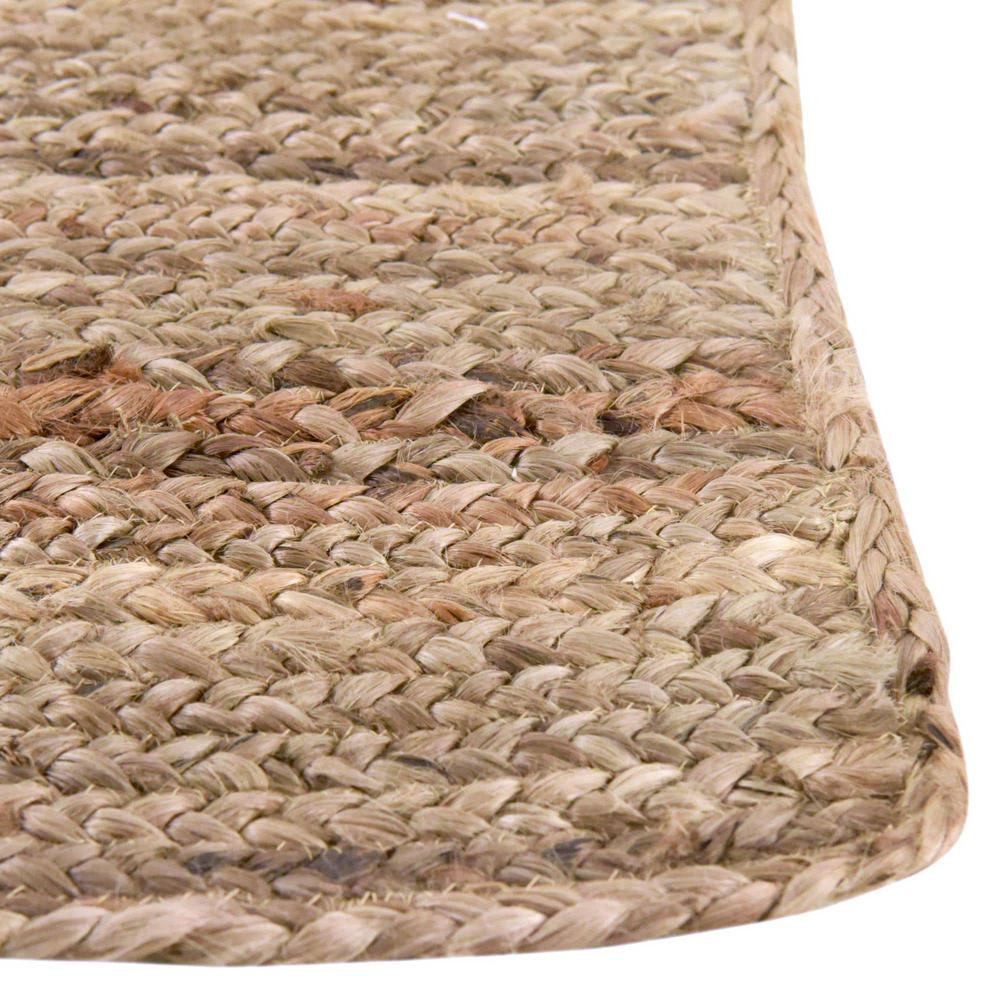 Braided Jute Collection, Area Rug, Natural, 4' 1" x 4' 1", Square. Picture 7