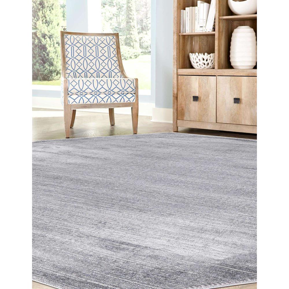 Finsbury Kate Area Rug 5' 3" x 5' 3", Octagon Gray. Picture 3