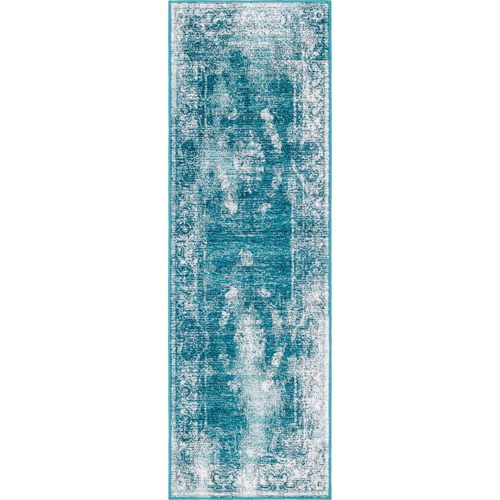 Unique Loom 6 Ft Runner in Blue (3149272). Picture 1