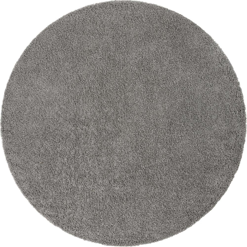 Unique Loom 10 Ft Round Rug in Cloud Gray (3151294). Picture 1