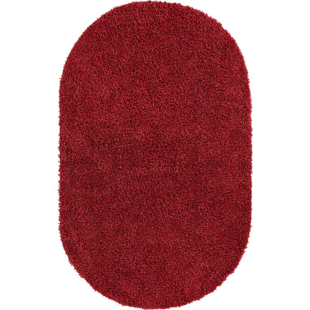 Unique Loom 5x8 Oval Rug in Poppy (3153430). Picture 1