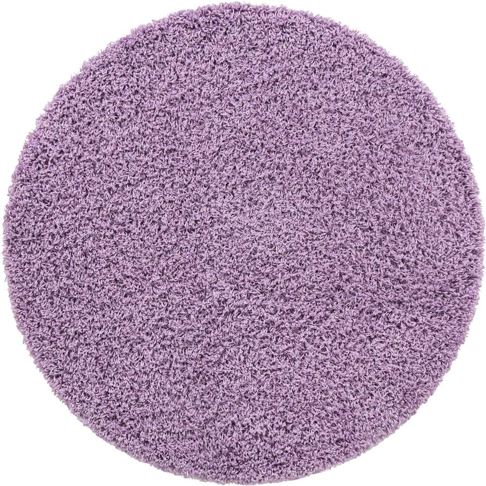 Unique Loom 4 Ft Round Rug in Lilac (3151457). Picture 1