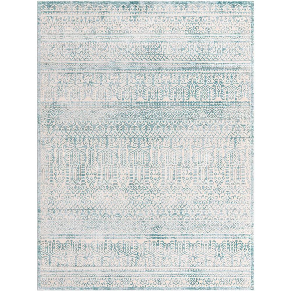 Uptown Area Rug 9' 0" x 12' 0" Rectangular Teal. Picture 1