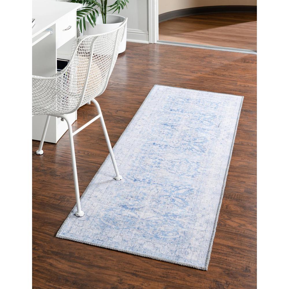 Unique Loom 6 Ft Runner in Blue (3161303). Picture 2