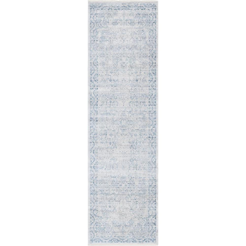 Unique Loom 10 Ft Runner in Gray (3147902). Picture 1