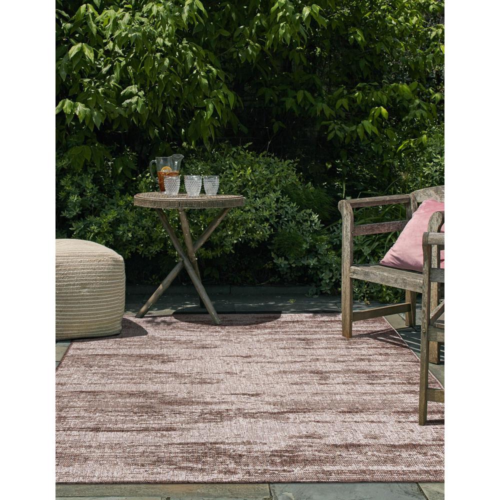 Outdoor Modern Collection, Area Rug, Brown, 5' 3" x 7' 10", Rectangular. Picture 3