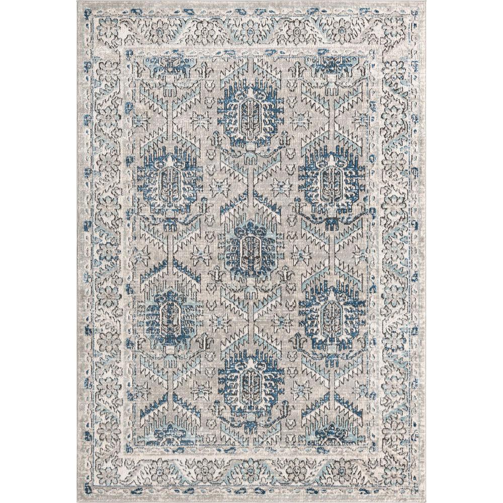 Nyla Collection, Area Rug, Gray, 5' 3" x 8' 0", Rectangular. Picture 1