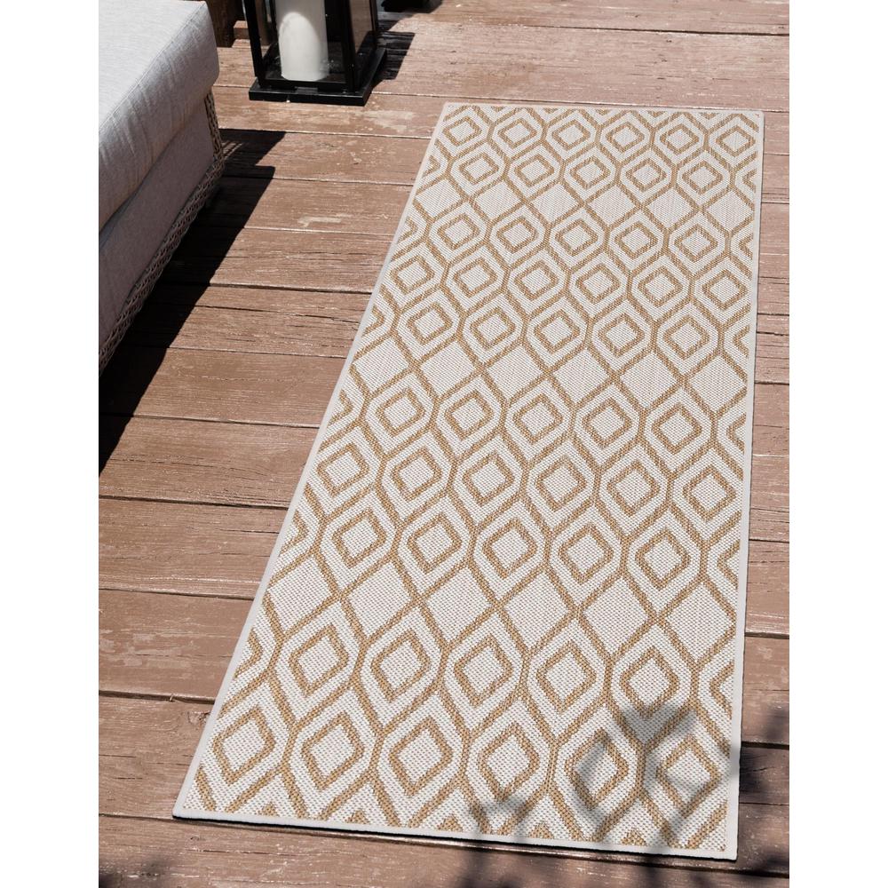 Jill Zarin Outdoor Turks and Caicos Area Rug 2' 0" x 6' 0", Runner Beige. Picture 2