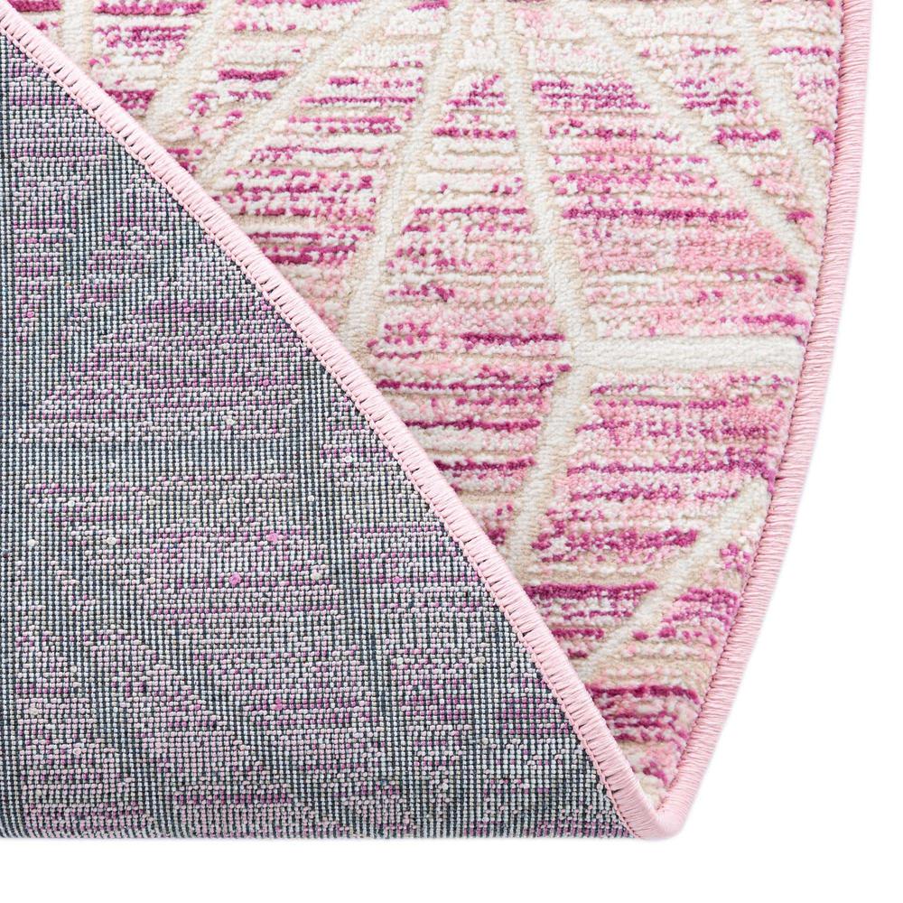 Uptown Fifth Avenue Area Rug 7' 10" x 7' 10", Round Pink. Picture 7